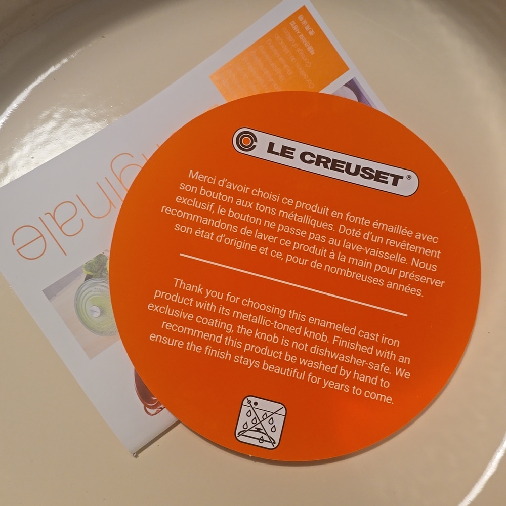 NEW!!! Le Creuset ® Signature 7.25-Qt. Peche Enameled Cast Iron Round Dutch Oven - Picture 16 of 16